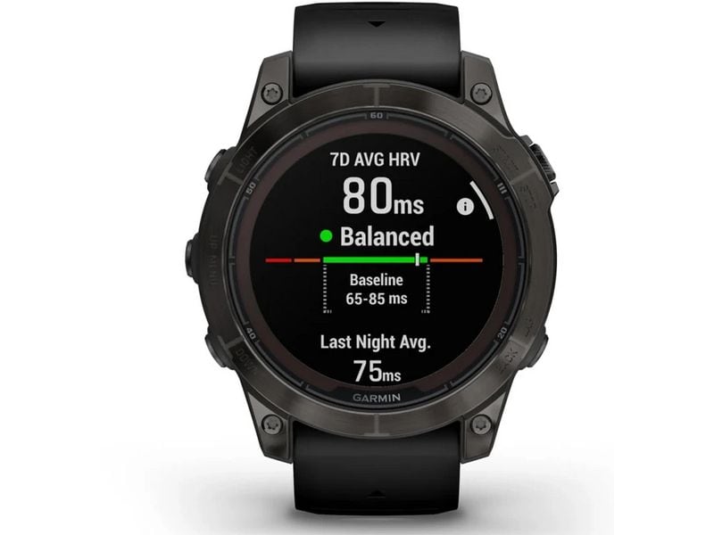 GARMIN Sportuhr Fenix 7 Pro Sapphire Solar Edition Anthrazit