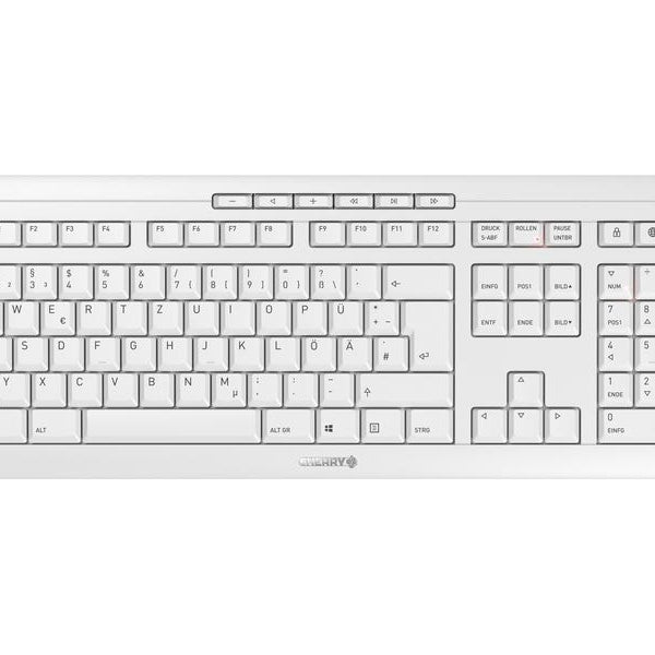 Cherry Tastatur-Maus-Set Desktop Recharge Weiss