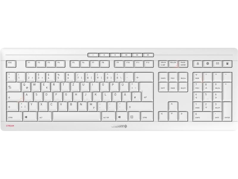 Cherry Tastatur-Maus-Set Desktop Recharge Weiss