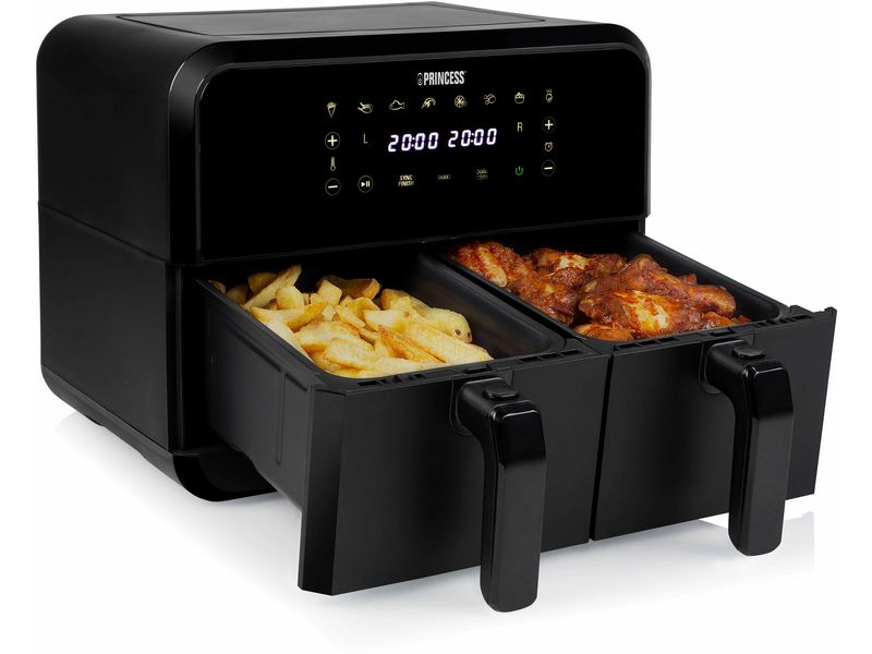 Princess Heissluft-Fritteuse 182068 Double Basket Airfryer 8 l