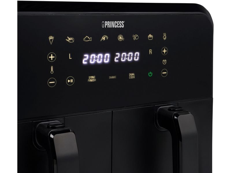 Princess Heissluft-Fritteuse 182068 Double Basket Airfryer 8 l