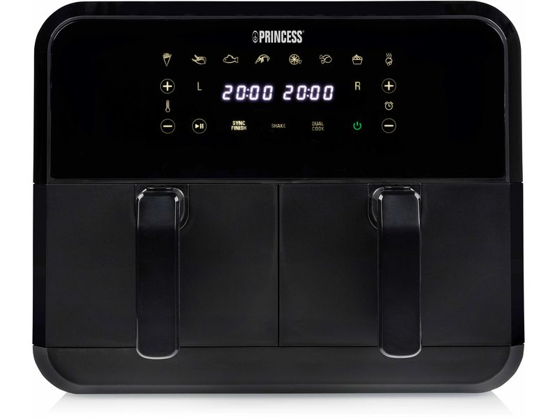 Princess Heissluft-Fritteuse 182068 Double Basket Airfryer 8 l