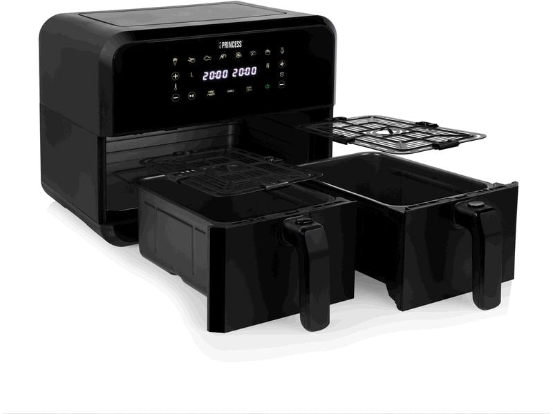 Princess Heissluft-Fritteuse 182068 Double Basket Airfryer 8 l