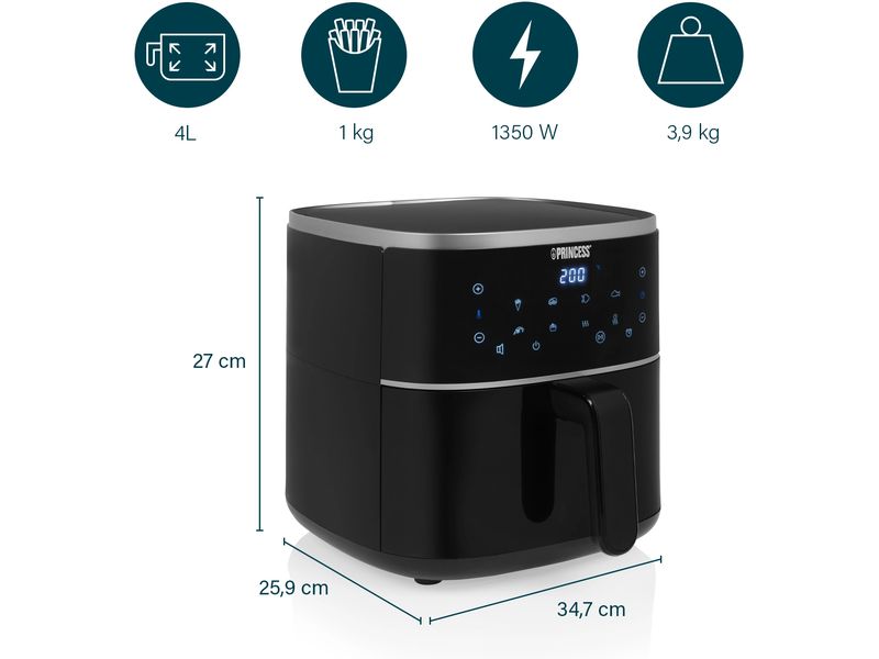 Princess Heissluft-Fritteuse 182238 4 l