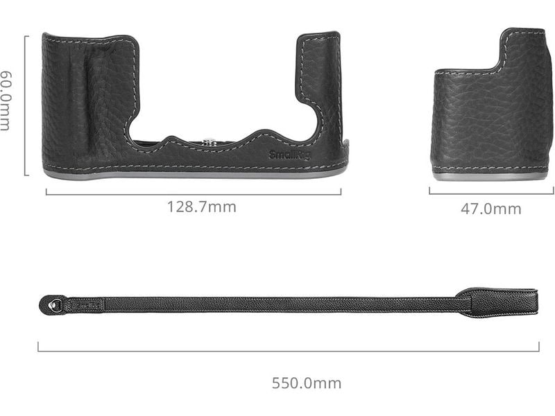 Smallrig Leder-Halbtaschen-Kit für FUJIFILM X-T50 Schwarz