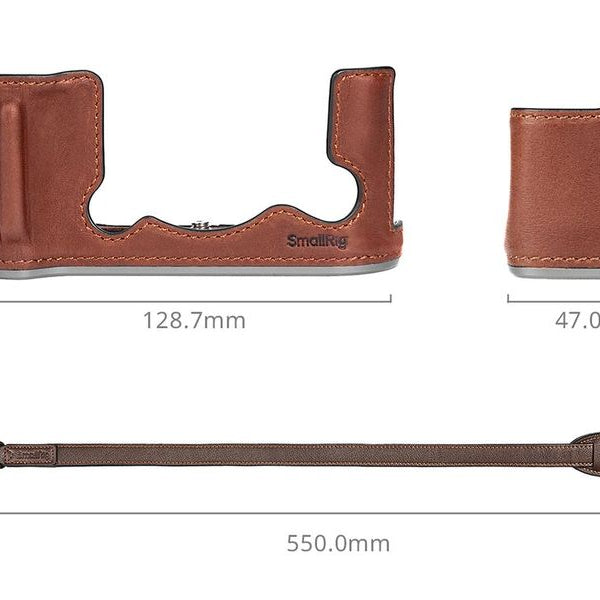 Smallrig Leder-Halbtaschen-Kit für FUJIFILM X-T50 Braun