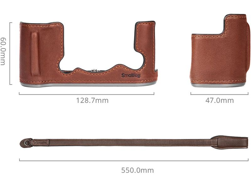Smallrig Leder-Halbtaschen-Kit für FUJIFILM X-T50 Braun