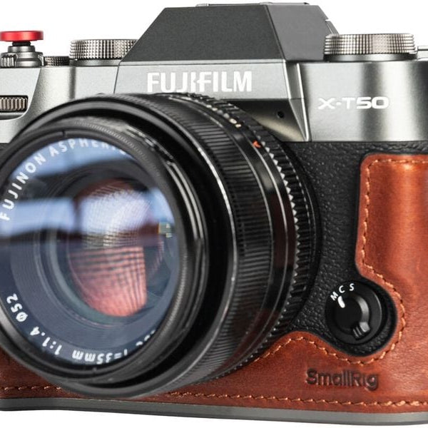 Smallrig Leder-Halbtaschen-Kit für FUJIFILM X-T50 Braun