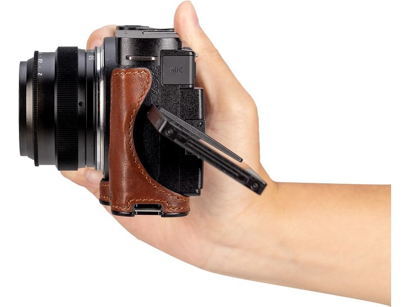 Smallrig Halb-Ledertasche für Panasonic LUMIX S9 Braun