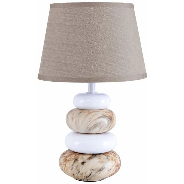 Näve Tischleuchte «Stoney» h: 31 cm Braun