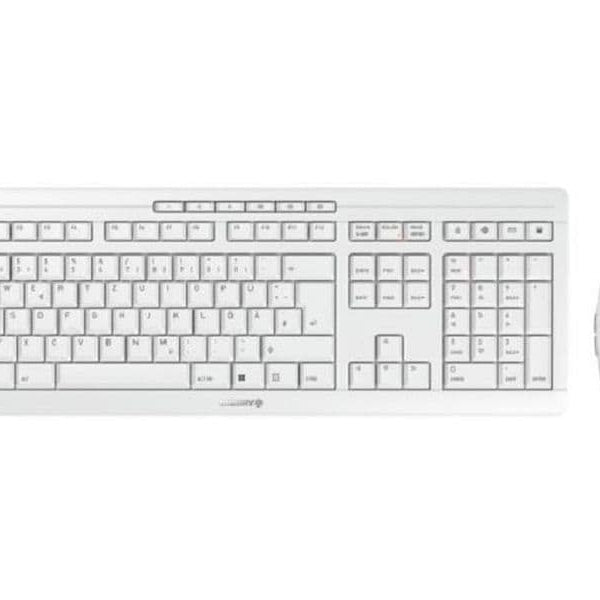 Cherry Tastatur-Maus-Set Desktop Recharge Weiss