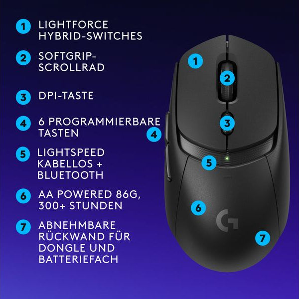 Logitech Gaming-Maus G309 Lightspeed Schwarz