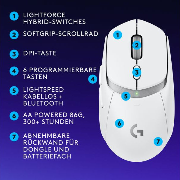 Logitech Gaming-Maus G309 Lightspeed Weiss