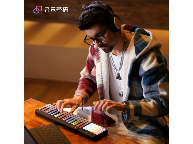 PopuMusic Keyboard PopuPiano 1 Set Weiss