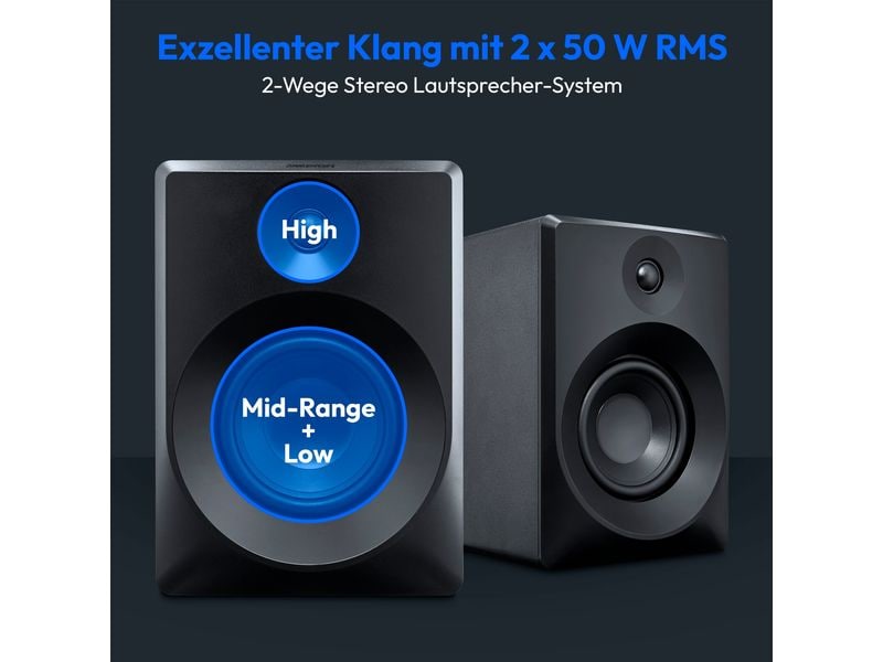 Medion Regallautsprecher Paar LIFE P61925 Schwarz