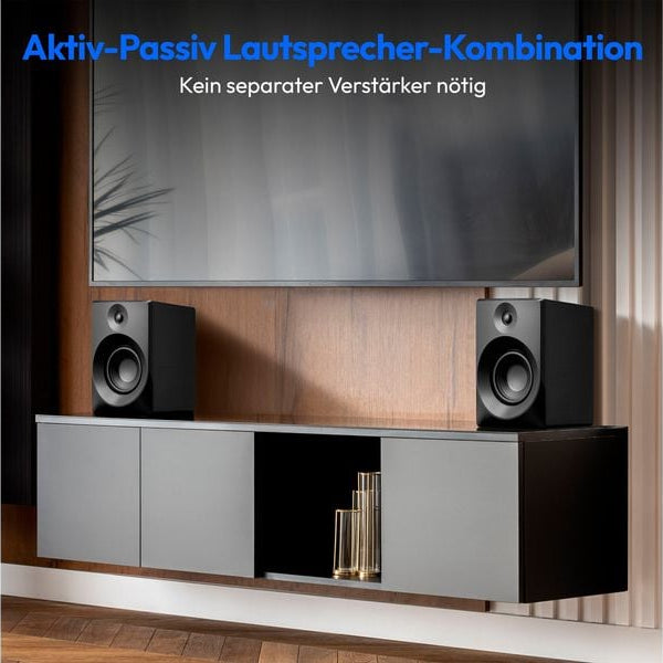 Medion Regallautsprecher Paar LIFE P61925 Schwarz