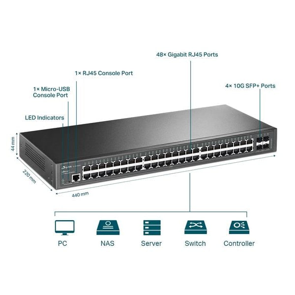 TP-Link SFP+ Switch SG3452X 52 Port