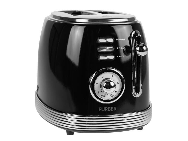FURBER Toaster Brando Schwarz glanz