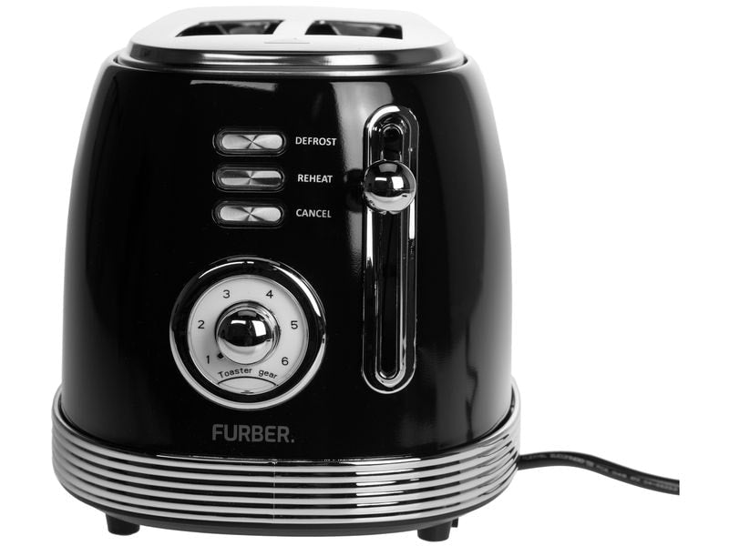 FURBER Toaster Brando Schwarz glanz