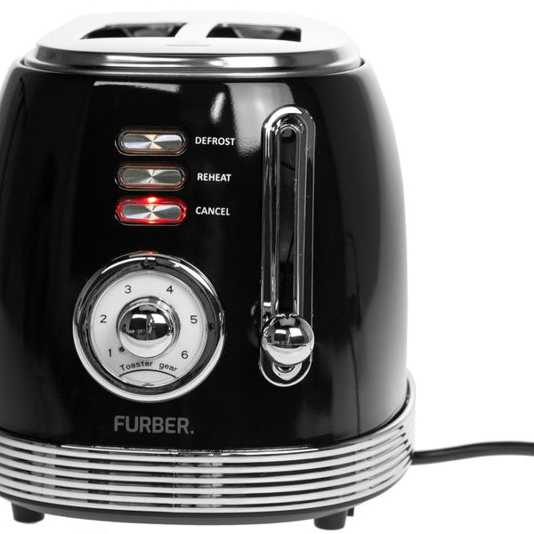 FURBER Toaster Brando Schwarz glanz