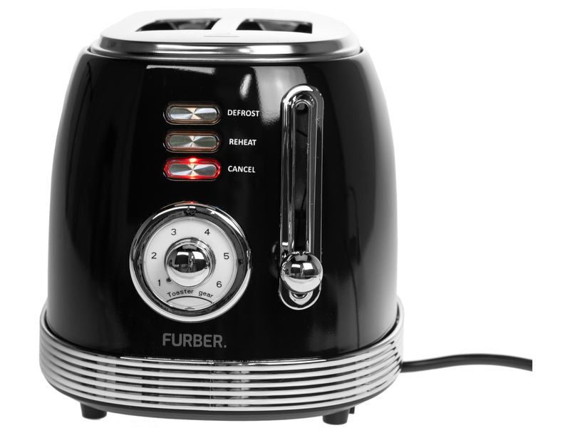 FURBER Toaster Brando Schwarz glanz