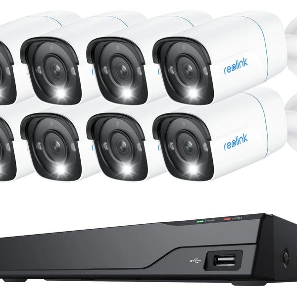 Reolink Überwachungsset NVS16-8MB8 4K PoE mit 8 Kameras und 4TB