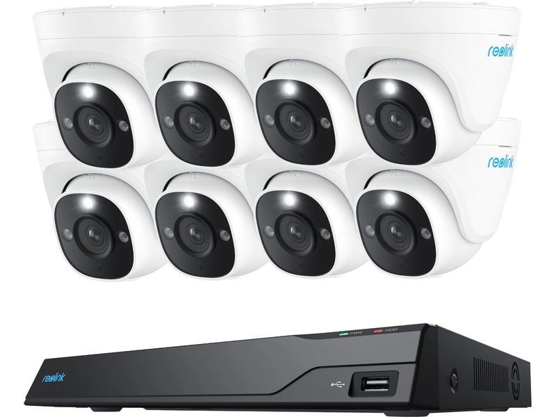 Reolink Überwachungsset NVS16-8MD8 4K PoE mit 8 Kameras