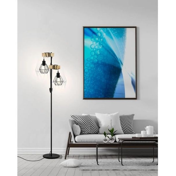 EGLO Leuchten Stehleuchte TOWNSHEND 5 2 x E27, Schwarz