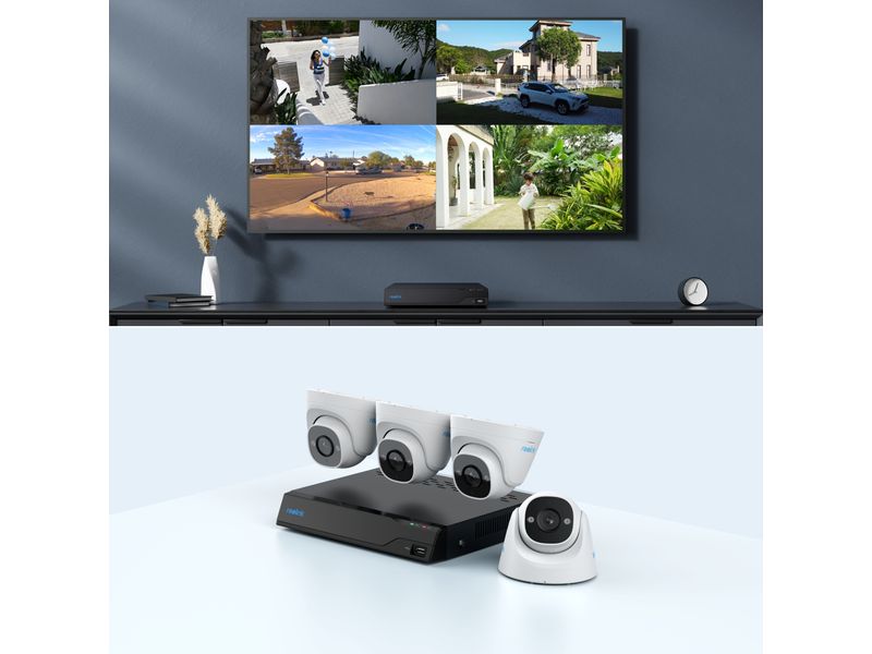 Reolink Überwachungsset NVS8-5MD4 Dome, inkl. 2TB Harddrive