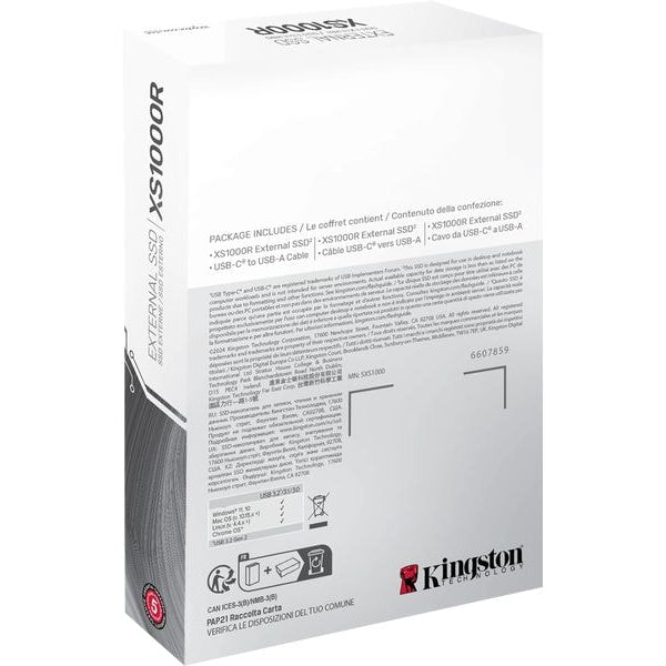 Kingston Externe SSD XS1000 2000 GB, Rot