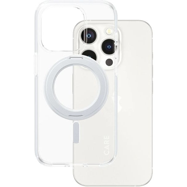 CARE Back Cover Feature Kickstand iPhone 15 Pro Silber