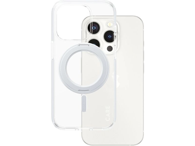 CARE Back Cover Feature Kickstand iPhone 15 Pro Silber