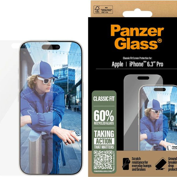 Panzerglass Displayschutz Classic Fit iPhone 16 Pro
