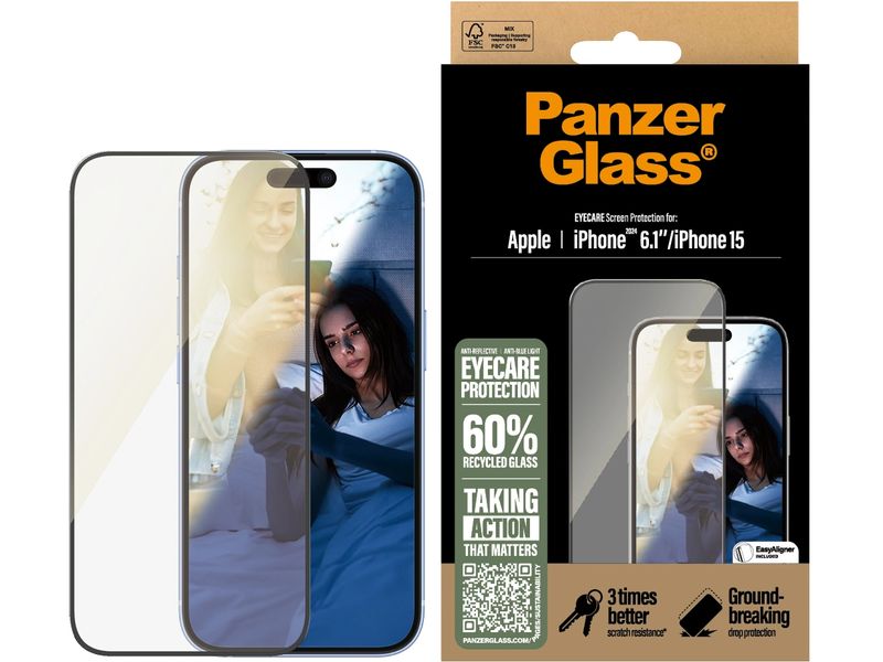 Panzerglass Displayschutz Ultra Wide Fit EyeCare iPhone 15/16