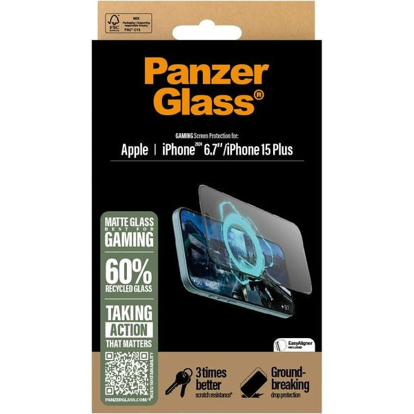 Panzerglass Displayschutz Ultra Wide Fit Gaming iPhone 15 Plus/16 Plus
