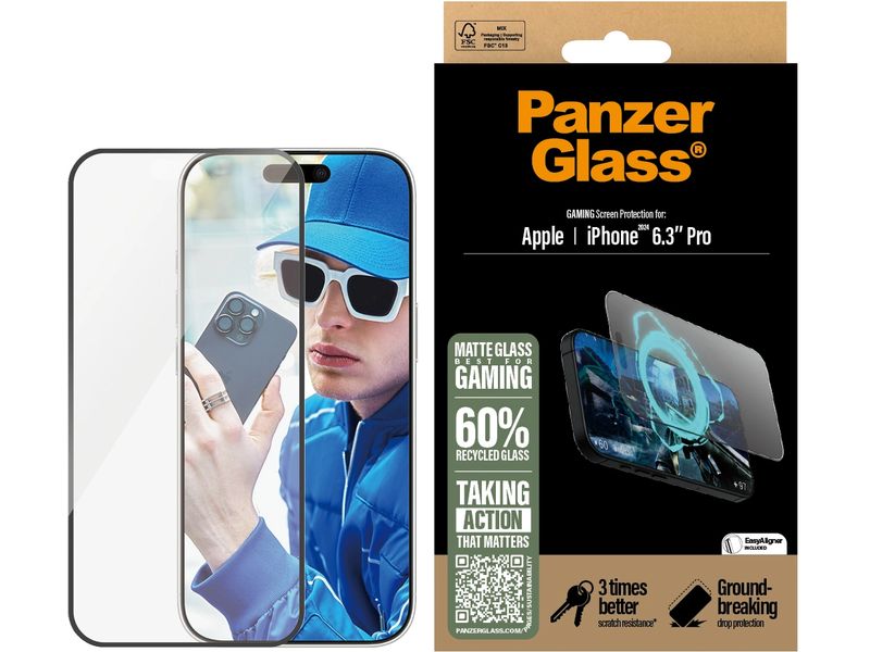 Panzerglass Displayschutz Ultra Wide Fit Gaming iPhone 16 Pro