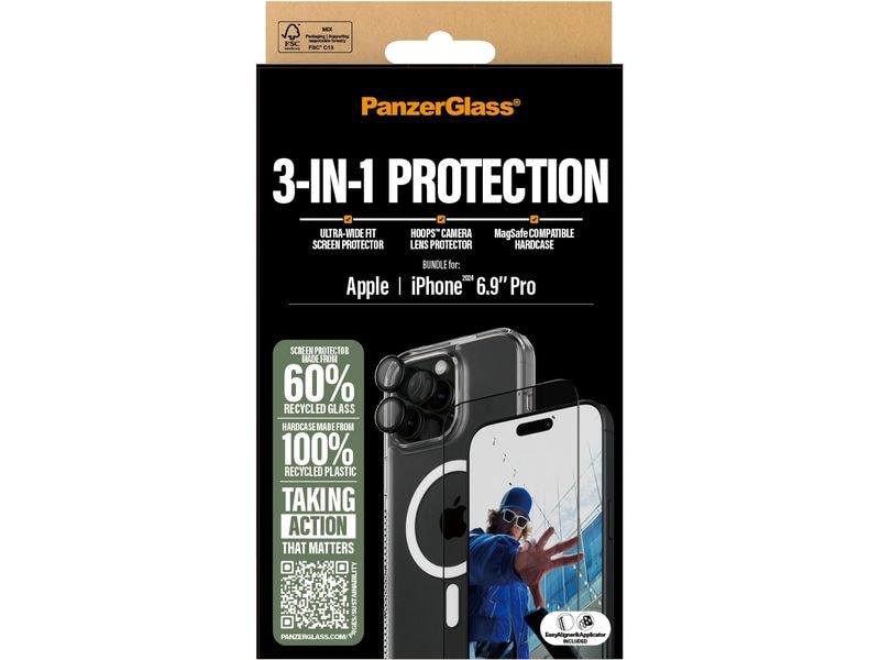 Panzerglass 3-in-1 Protection Bundle iPhone 16 Pro Max