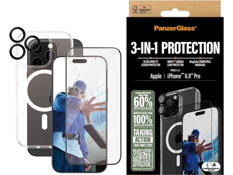 Panzerglass 3-in-1 Protection Bundle iPhone 16 Pro Max