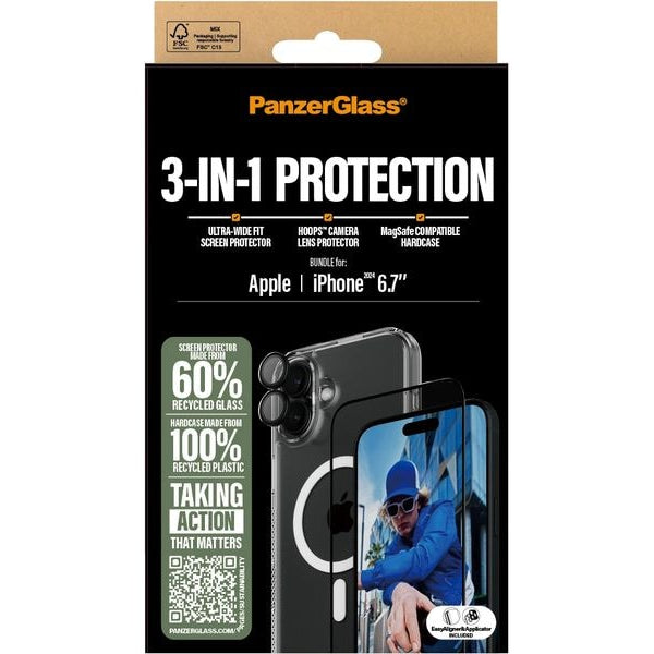 Panzerglass 3-in-1 Protection Bundle iPhone 16 Plus