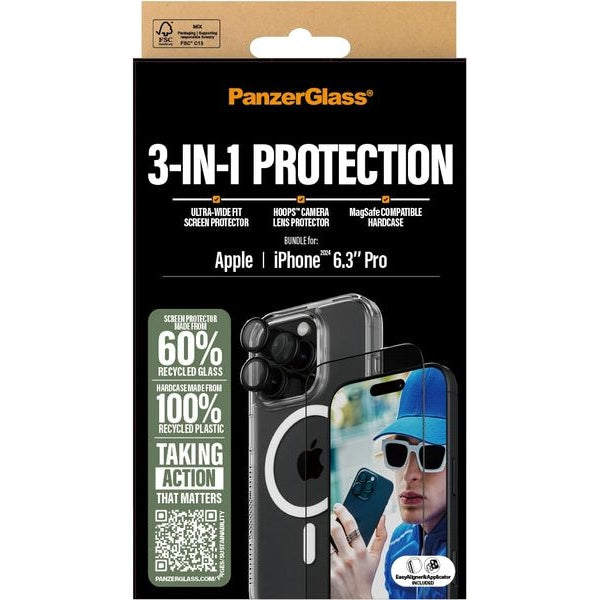 Panzerglass 3-in-1 Protection Bundle iPhone 16 Pro