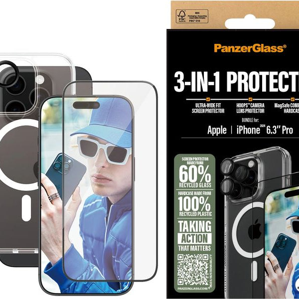 Panzerglass 3-in-1 Protection Bundle iPhone 16 Pro