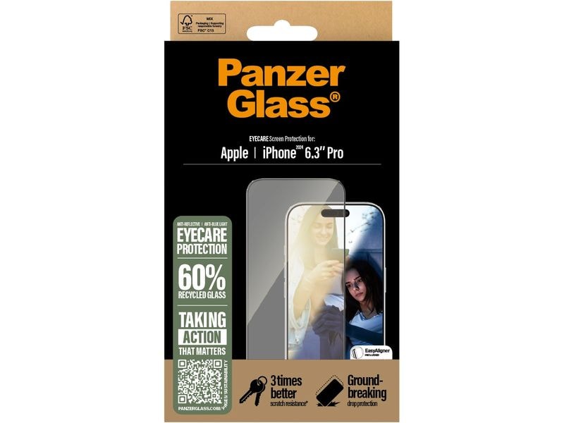 Panzerglass Displayschutz Ultra Wide Fit EyeCare iPhone 16 Pro