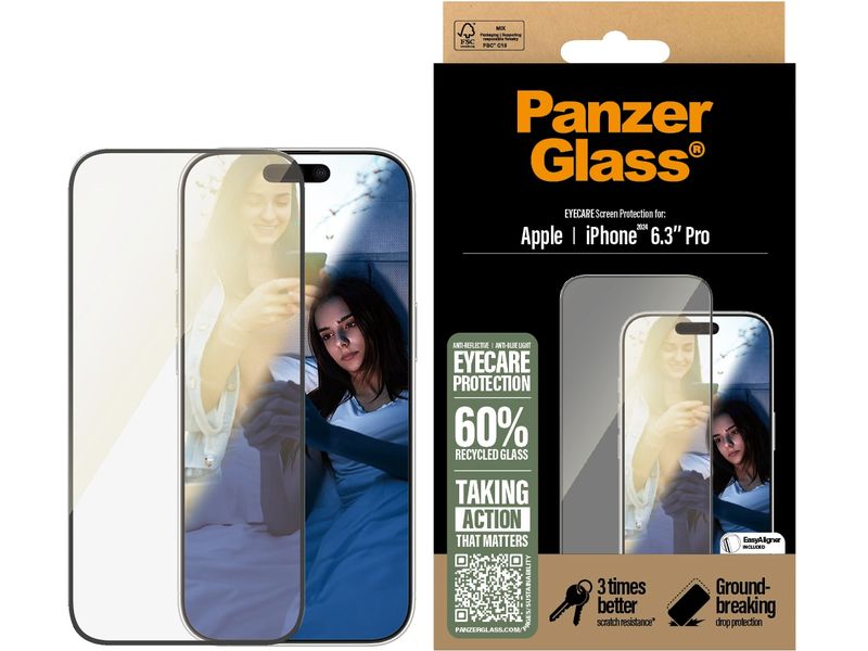 Panzerglass Displayschutz Ultra Wide Fit EyeCare iPhone 16 Pro