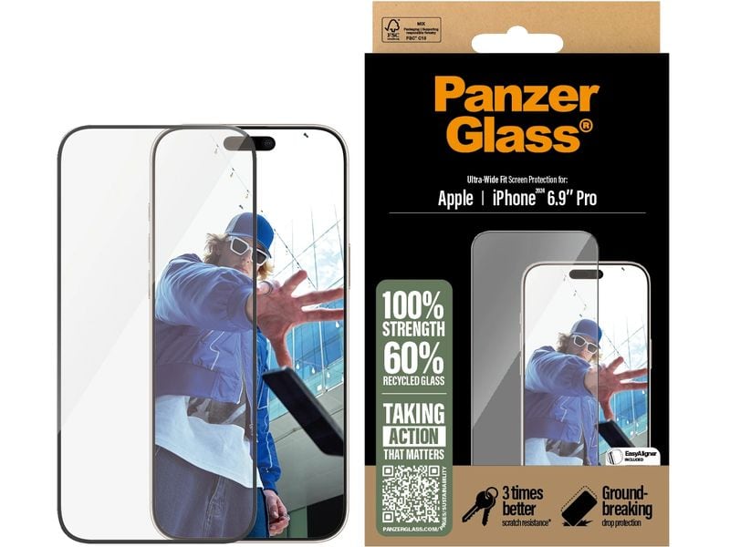 Panzerglass Displayschutz Ultra Wide Fit iPhone 16 Pro Max