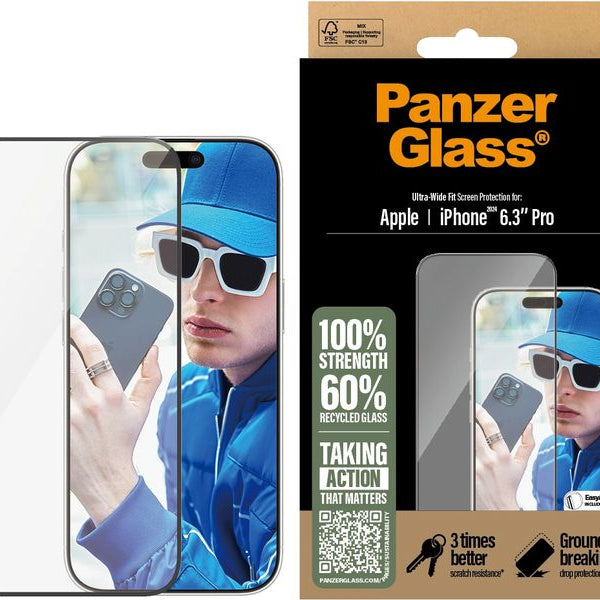 Panzerglass Displayschutz Ultra Wide Fit iPhone 16 Pro