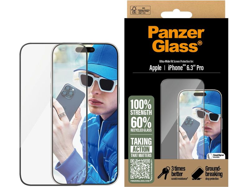 Panzerglass Displayschutz Ultra Wide Fit iPhone 16 Pro