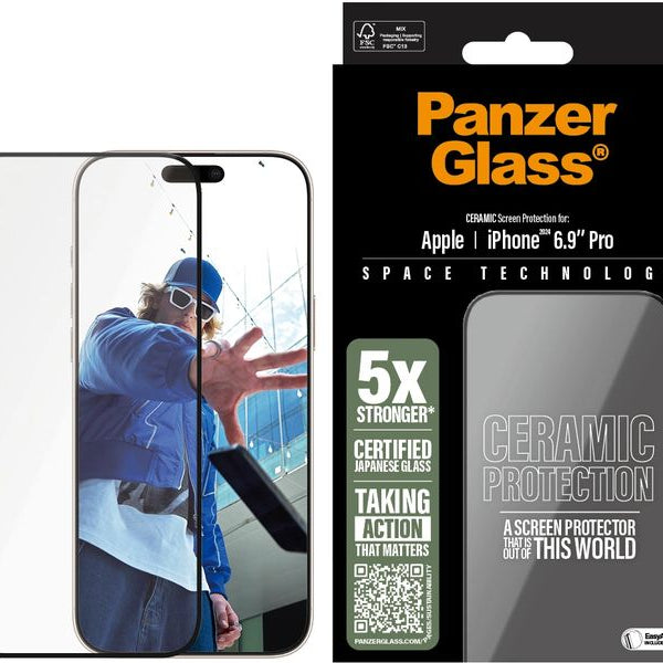 Panzerglass Displayschutz Ultra Wide Fit Ceramic iPhone 16 Pro Max