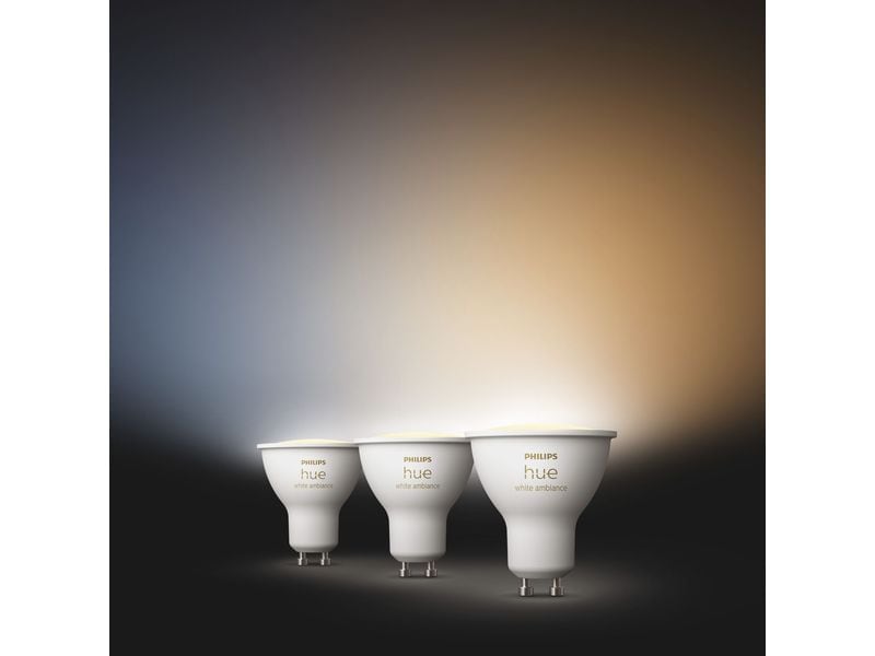 Philips Hue White Ambiance GU10 Dreierpack