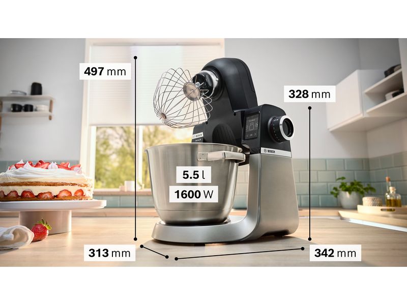 Bosch Küchenmaschine Serie 6 MUMS6ZS17 Edelstahl/Schwarz