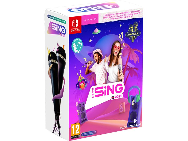 GAME Let's Sing 2025 International Version + 2 Mics